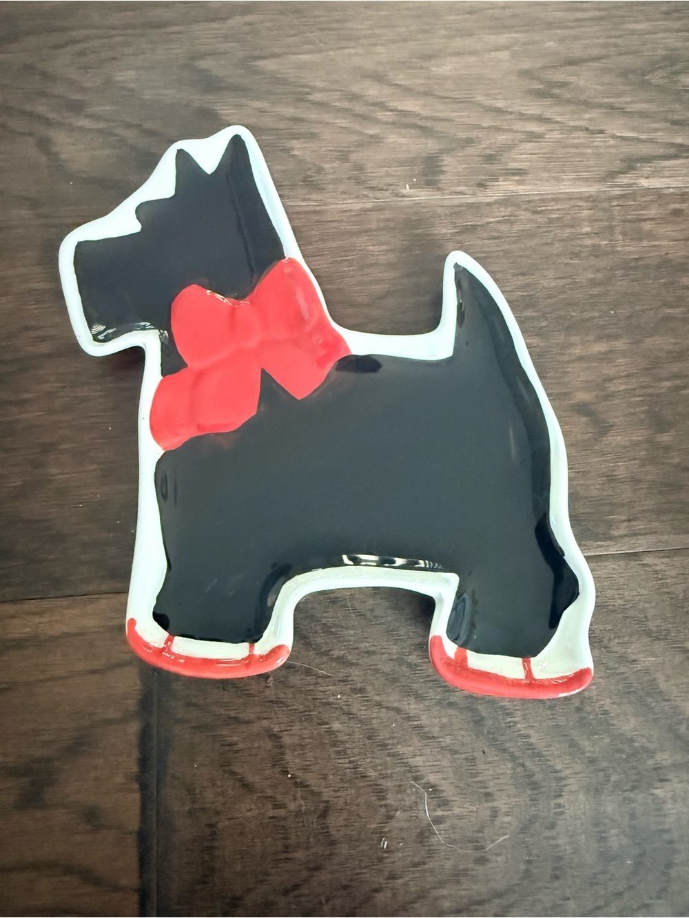 Ceramic Scottie Dog Plate by Kate Williams